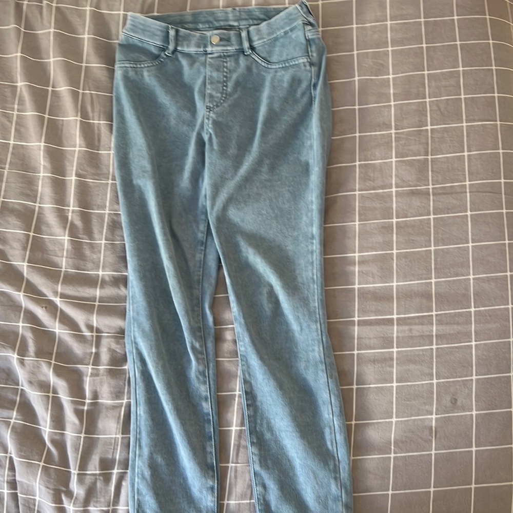 Light wash blue jeans